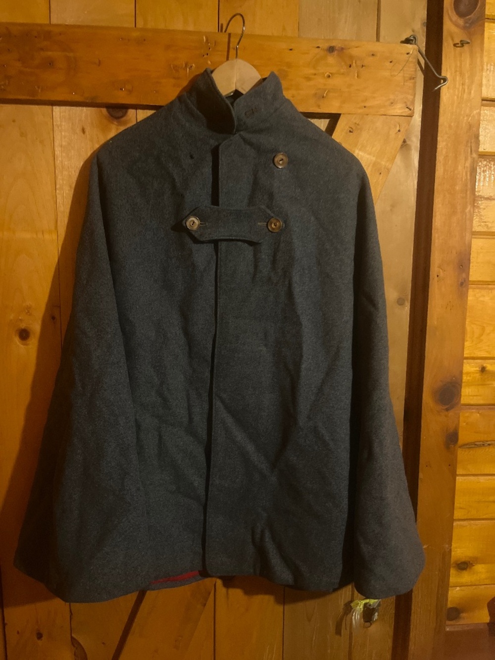 Vintage Wool Nurse Cape Blue Red Collar Embroidered MN SN Multnomah Student Port
